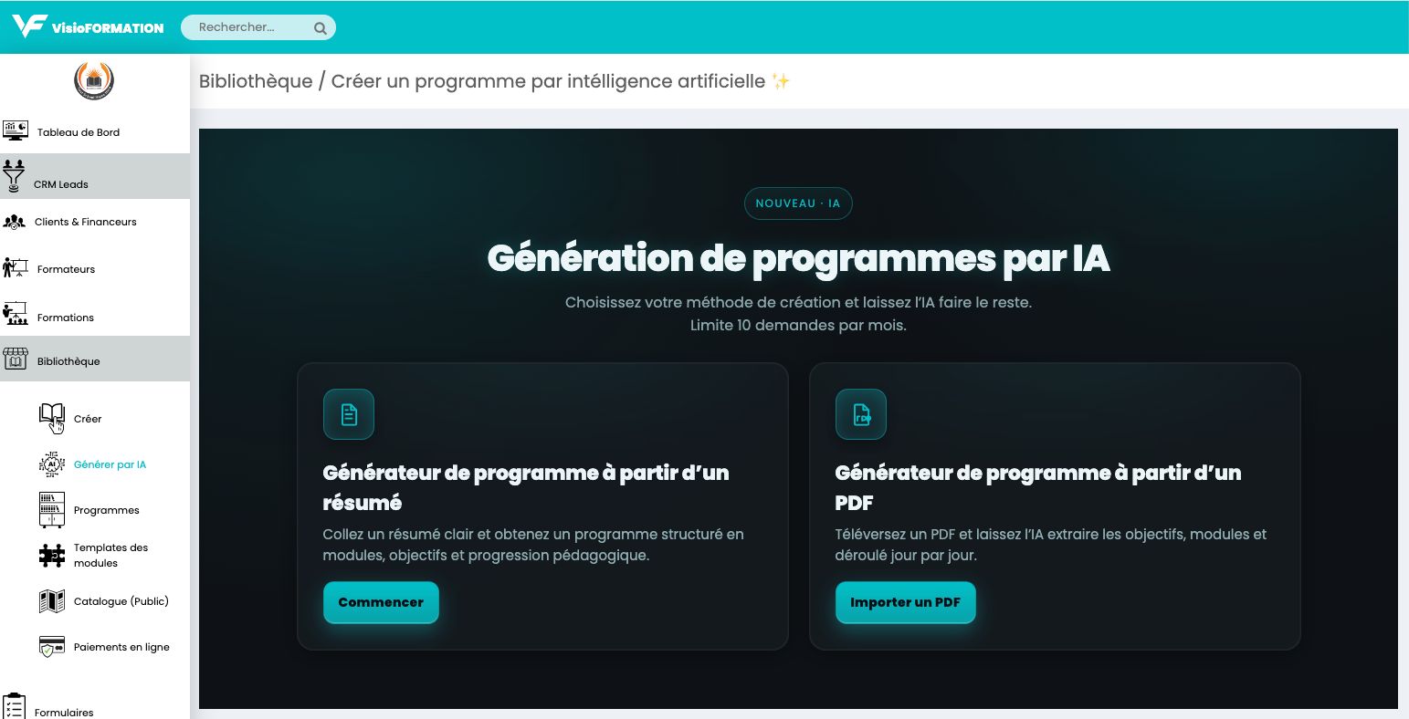 Generer un programe par ia