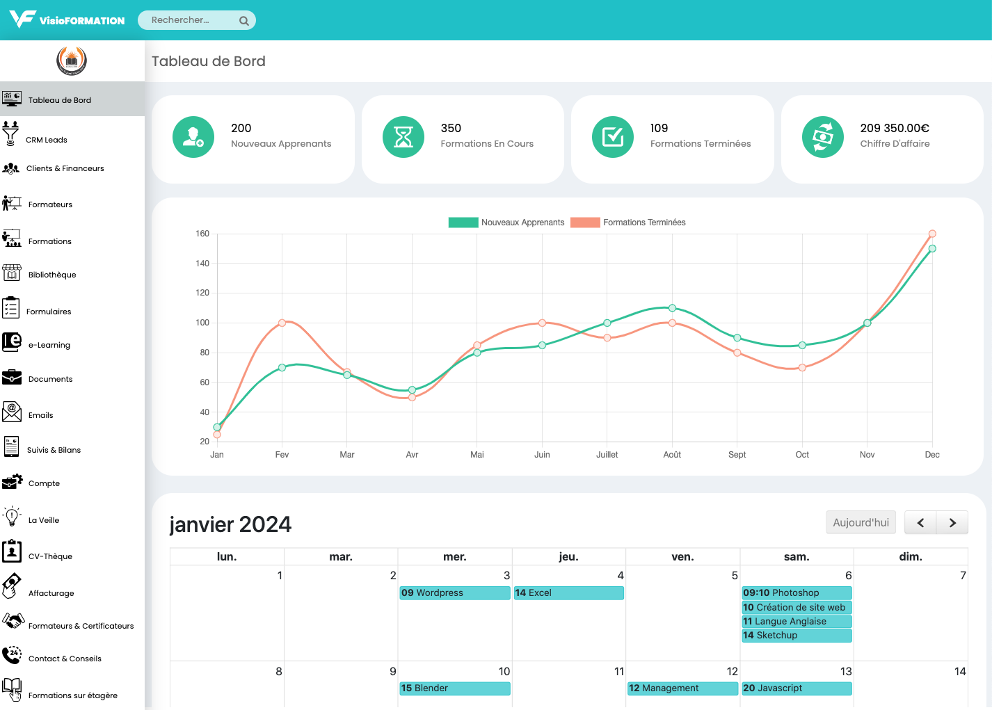 Logiciel de gestion pour organisme de formation